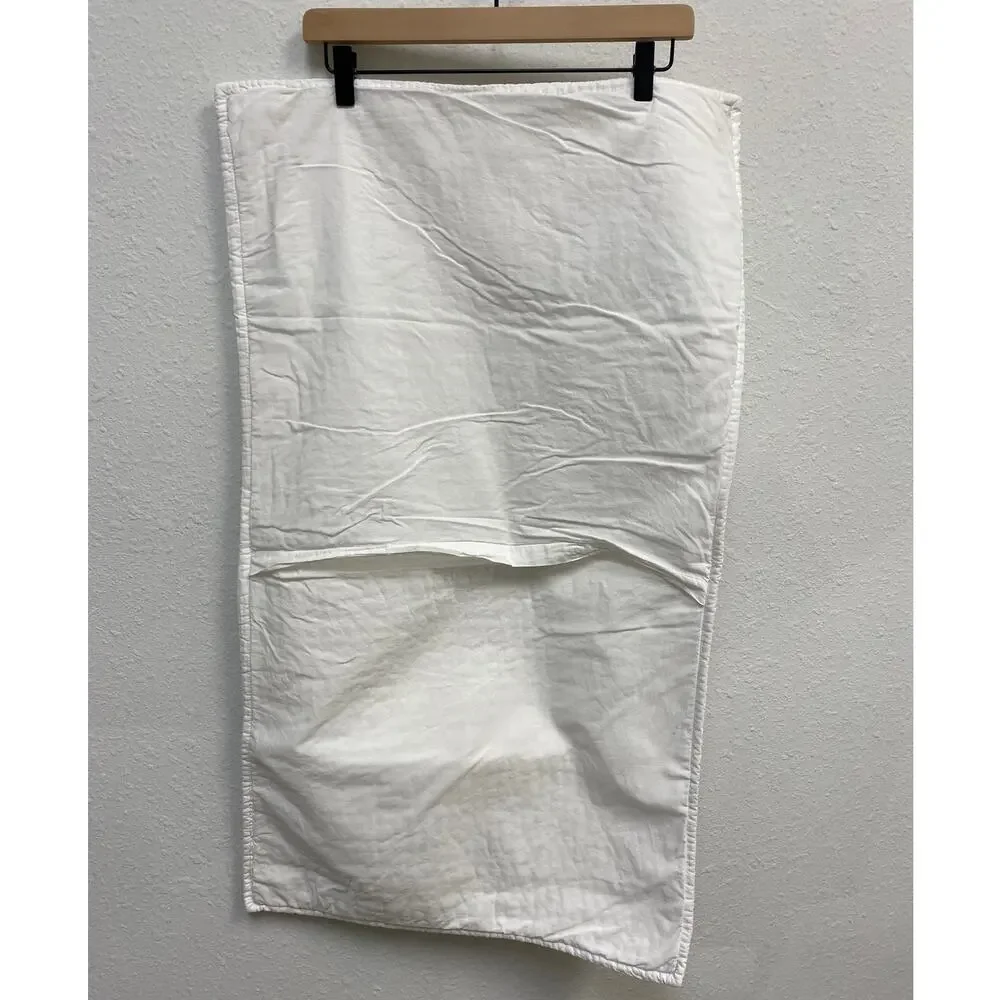 POTTERY BARN Pick Stitch White Envelope Sham King 100% Cotton Single Sham